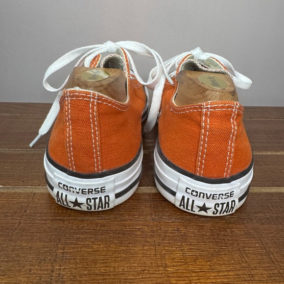 Converse Chuck Taylor All Star Low Top Orange Canvas Sneakers Womens 10 Mens 8 - Picture 4 of 9